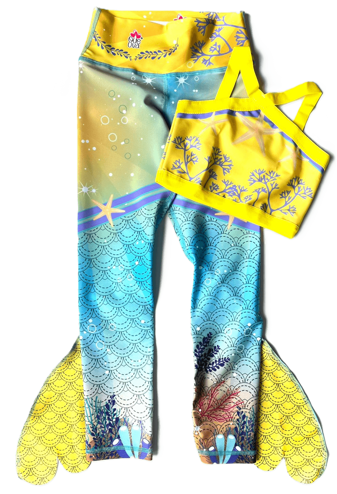 Top con leggins para niña diseño de sirenas tienda online ropa infantil Colombia Queuva 4